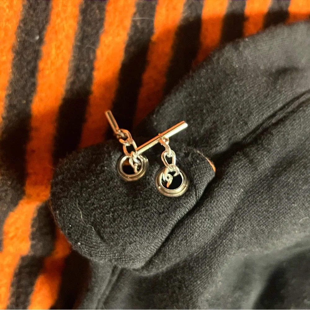 Skelanimals Diego Color Blocked Orange and Black Striped Hoodie - Picture 6 of 9